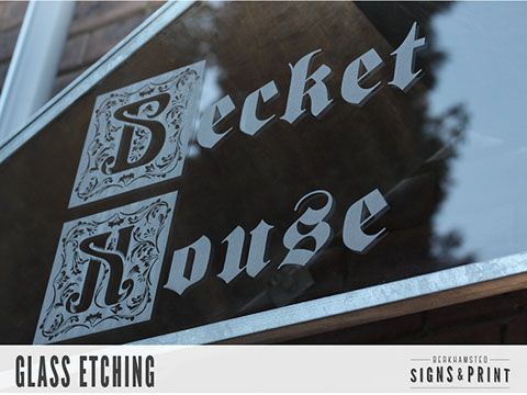 Glass design and etching.