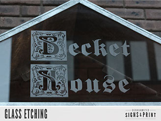 Glass design and etching.