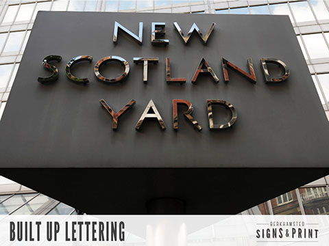 Metal lettering manufacture and insallation