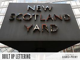 Metal lettering manufacture and insallation