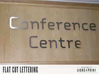 Flat cut lettering manufacture.