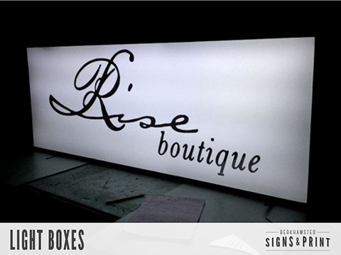 Light box manufacture and installation.